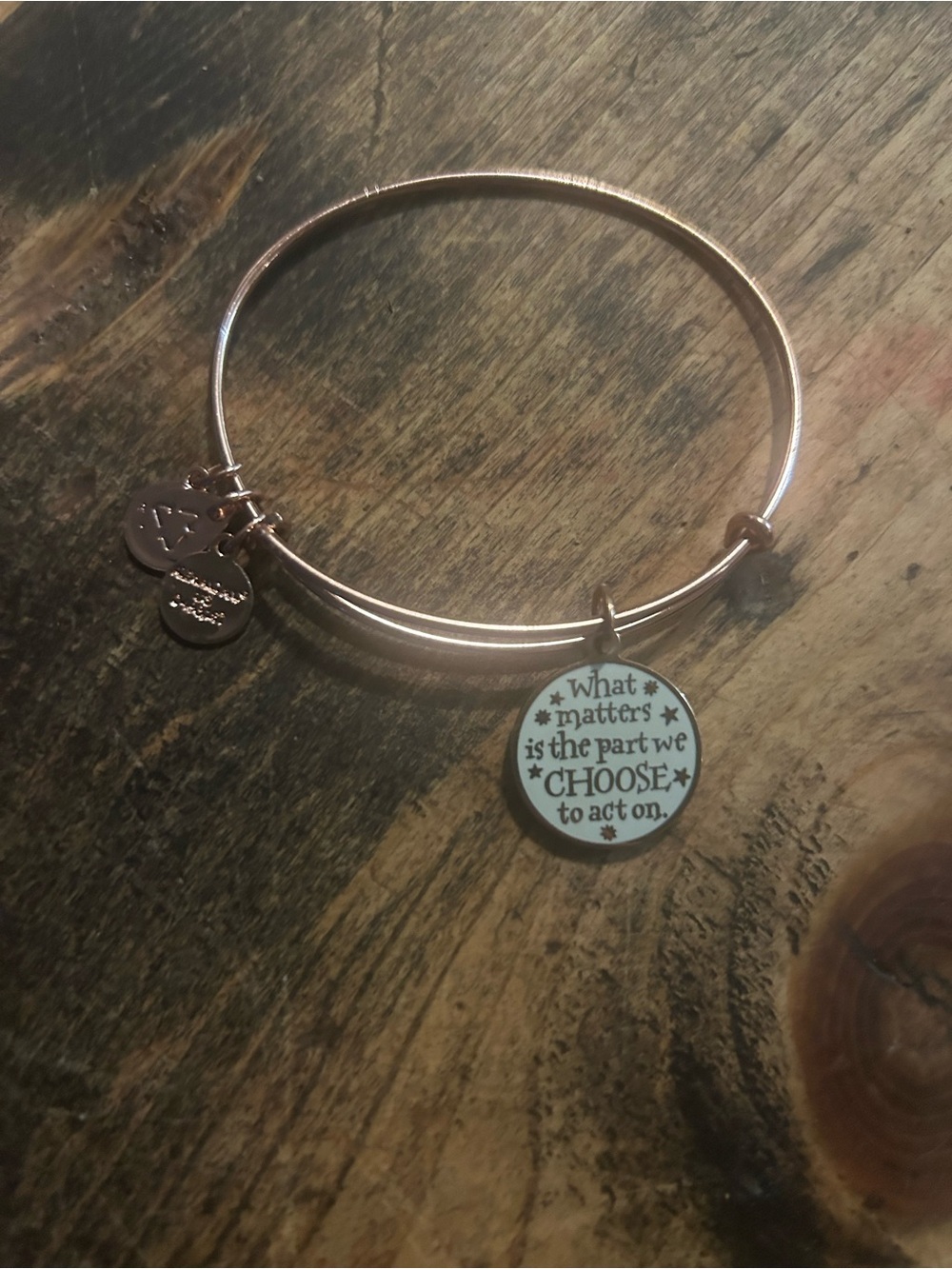 Alex And Ani Harry Potter Rose Gold Bracelet "What Matters Is The Part We ..."